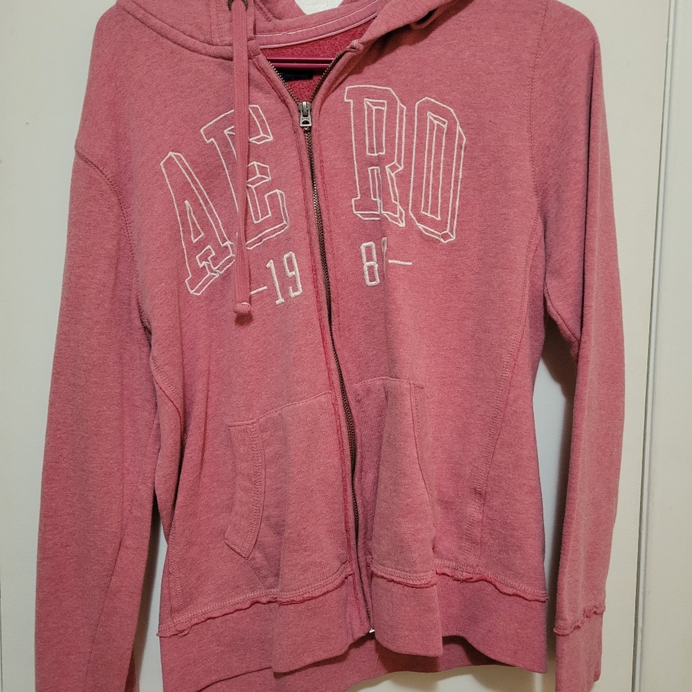 Aeropostale pink zip up hoodie